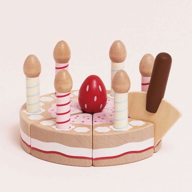 Le Toy Van Wooden Sliceable Birthday Cake & Candles