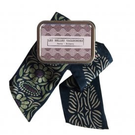 Camelia Marine Navy Silk Headband