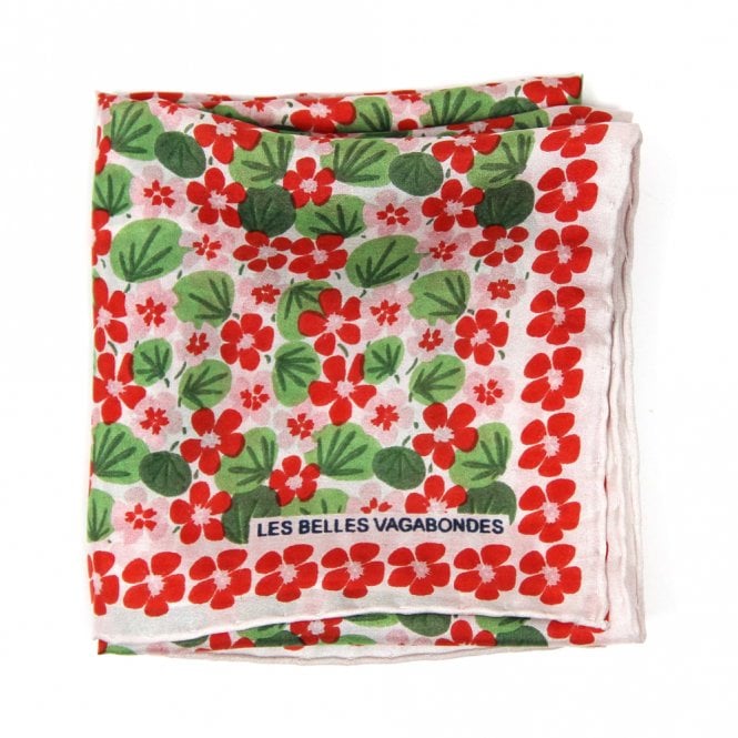 Les Belles Vagabondes Capucine Orange Mini Silk Scarf