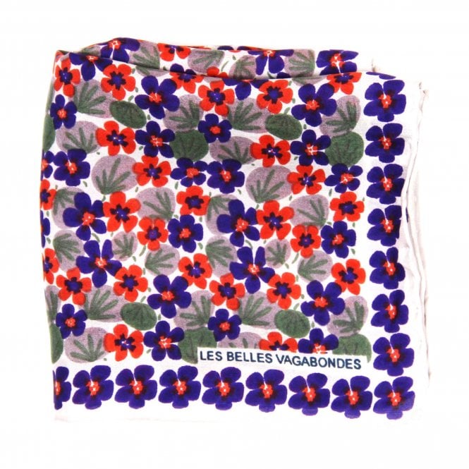 Les Belles Vagabondes Capucine Prune Mini Silk Scarf
