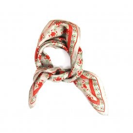 Coral Natasha Mini Silk Scarf