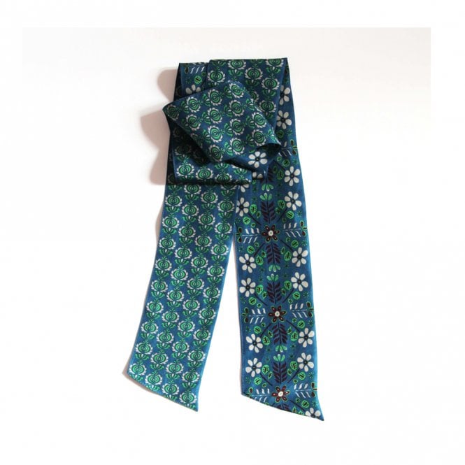 Les Belles Vagabondes Ludmila Vert Green Silk Headband