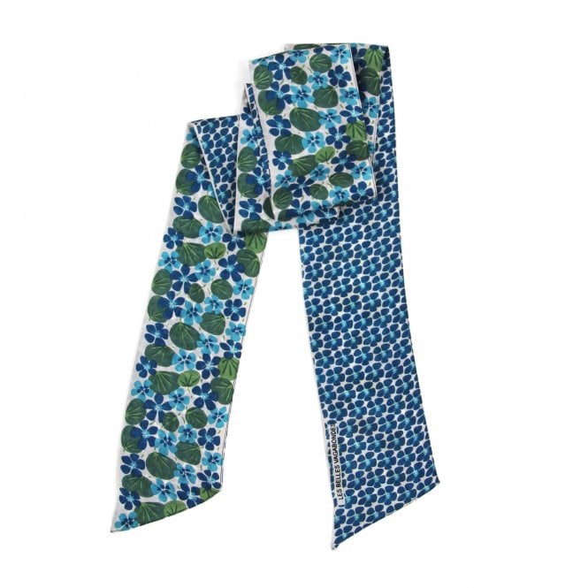 Les Belles Vagabondes Petale Bleu Silk Headband