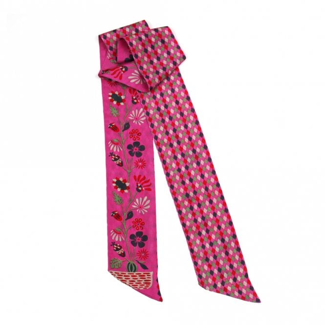 Les Belles Vagabondes Scarlett Fuchsia Silk Headband