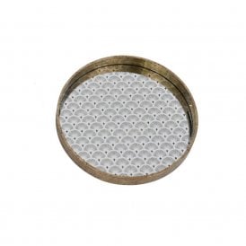 Deco Scallop Antique Gold Small Tray