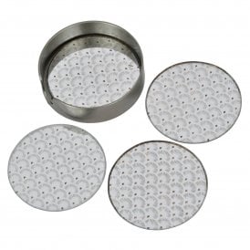 Deco Scallop Set of 4 Antique Gold Round Coasters