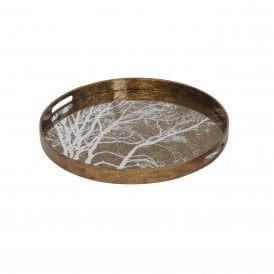 Vienna Tree Antique Gold Large Tray