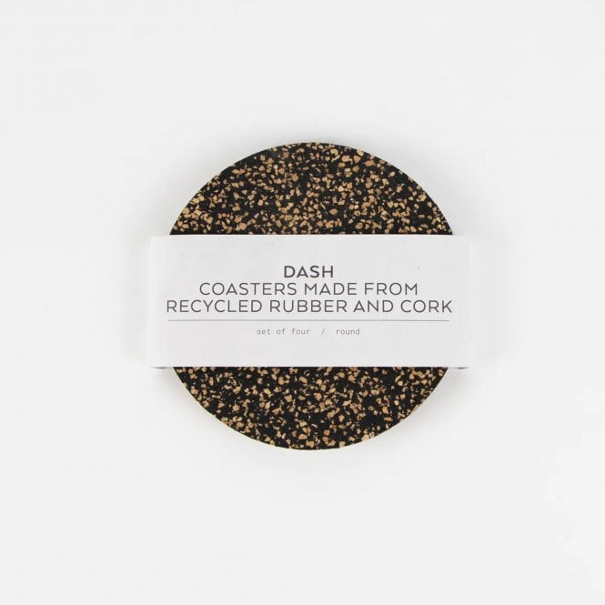 Liga Dash Rubber & Cork Round Coaster Set