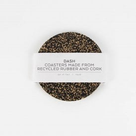 Dash Rubber & Cork Round Coaster Set