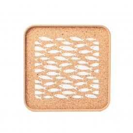Fish Cork Square Tray