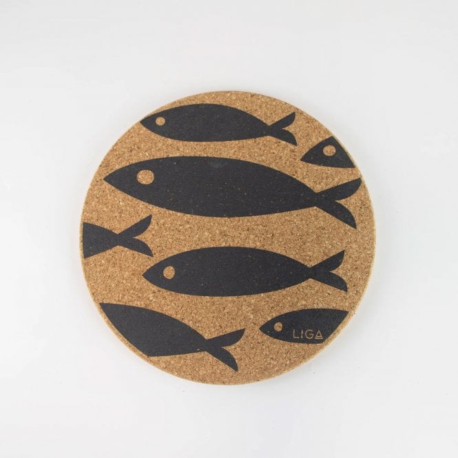 Liga Fish Grey Cork Placemat