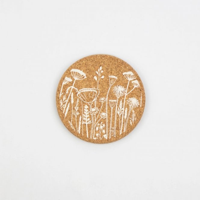 Liga Flowers Cork Coaster