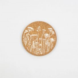 Flowers Cork Coaster