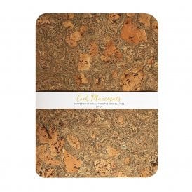 Ice Grey Cork Rectangle Placemat Set