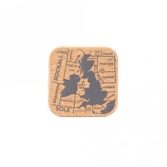 Liga Shipping Forecast Cork Square Coaster Set