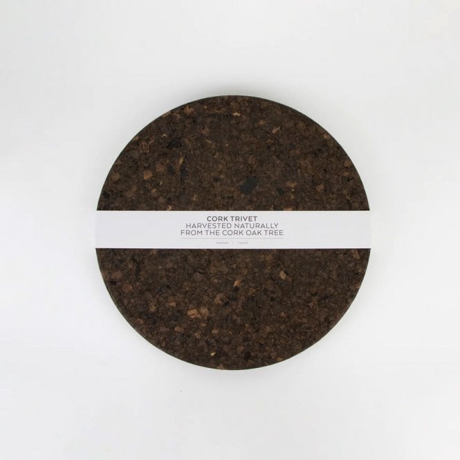 Liga Small Smoked Cork Round Trivet