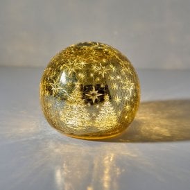 LED Golden Snow Globe - Large