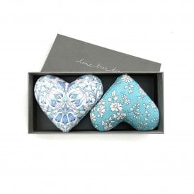 Baby Blue Box of 2 Lavender Hearts