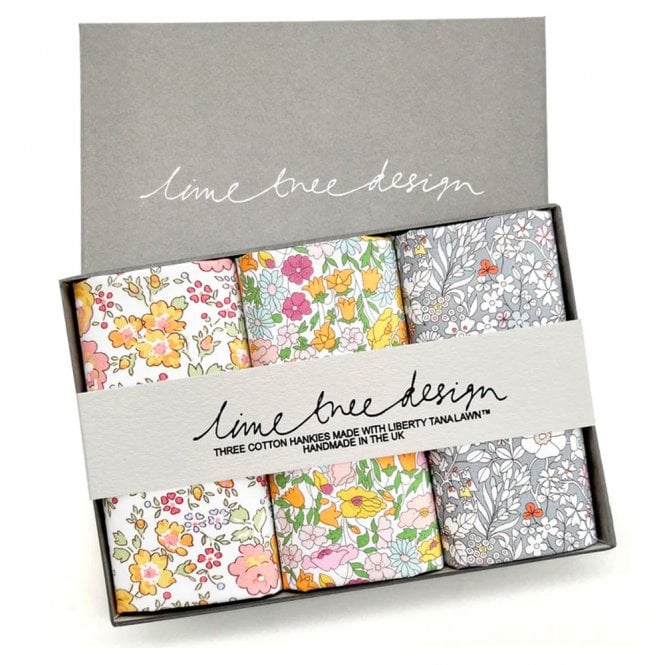 Lime Tree Design Saffron Liberty Tana Lawn™ Set of 3 Hankies