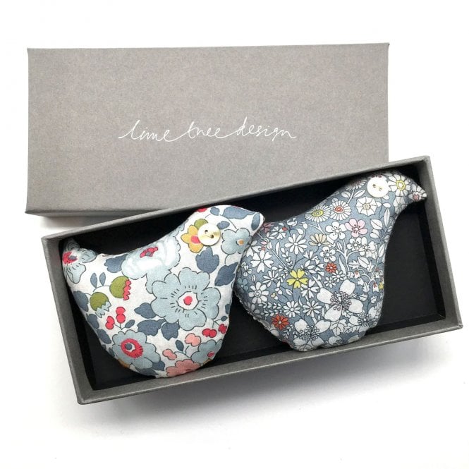 Lime Tree Design Song Birds Liberty Tana Lawn™ Box of 2 Lavender Birds