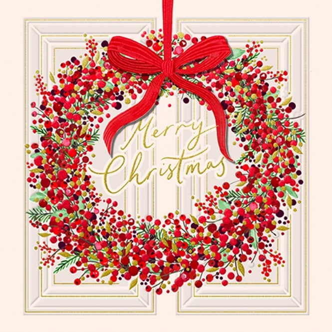 Ling Design Berry Wreath Pack of 5 Luxe Christmas Cards