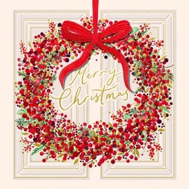 Berry Wreath Pack of 5 Luxe Christmas Cards