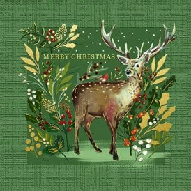 Decorative Stag Pack of 10 Christmas Cards