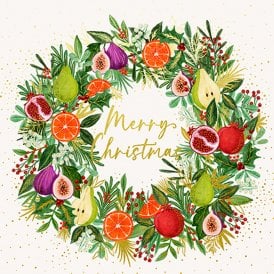 Festive Fruits Wallet Pack of 8 Christmas Cards