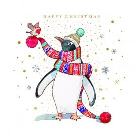Festive Penguins Wallet Pack of 8 Christmas Cards