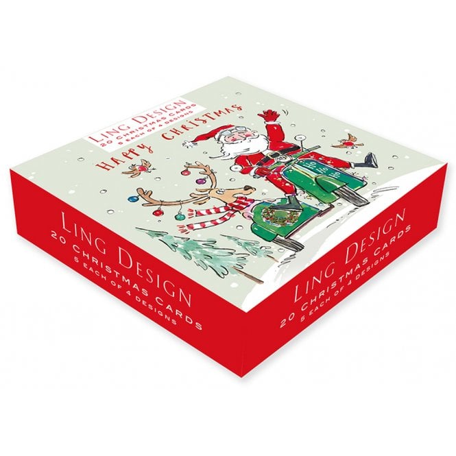 Ling Design Fun Christmas Box of 20 Christmas Cards