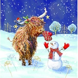 Highland Friends Pack of 10 Christmas Cards