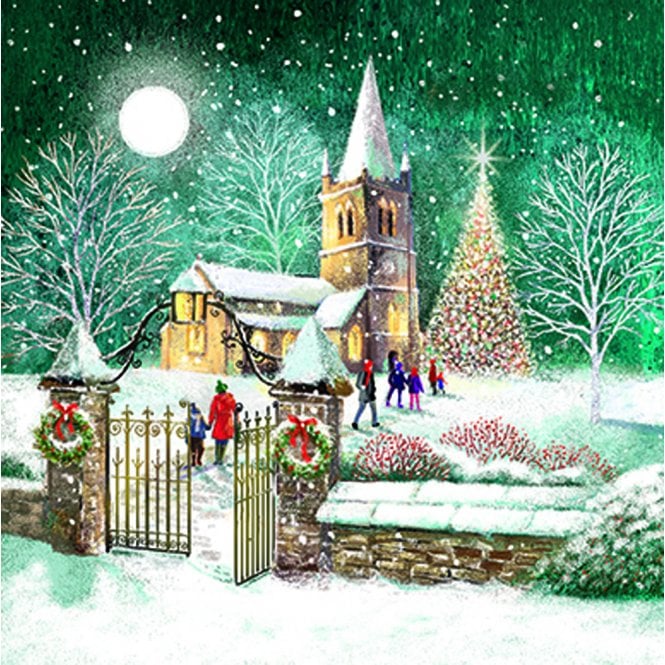 Ling Design Journey To Church Box of 12 Christmas Cards