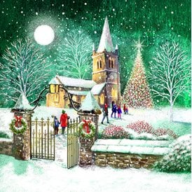 Journey To Church Box of 12 Christmas Cards