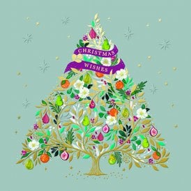Ornate Tree Pack of 5 Luxe Christmas Cards