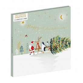 Santa and Friends Wallet Pack of 8 Christmas Cards