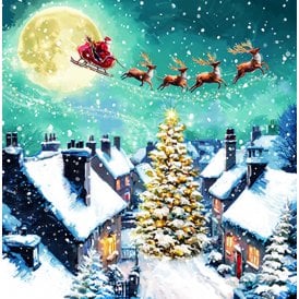 Santa's In Town Box of 12 Christmas Cards