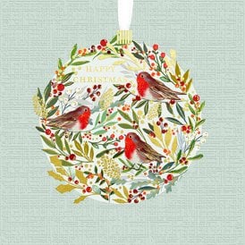 Triple Robins Pack of 10 Christmas Cards