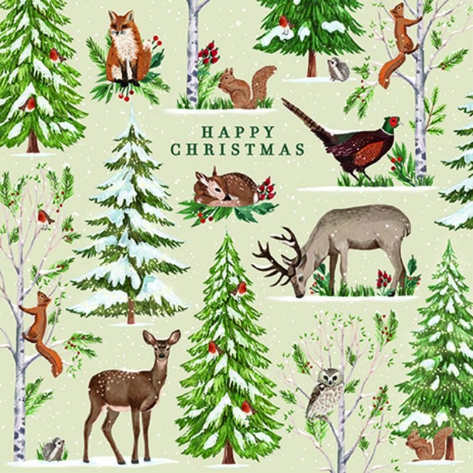 Ling Design Woodland Scenes Box of 12 Christmas Cards