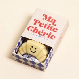 Tiny Matchbox Ceramic Croissant Token