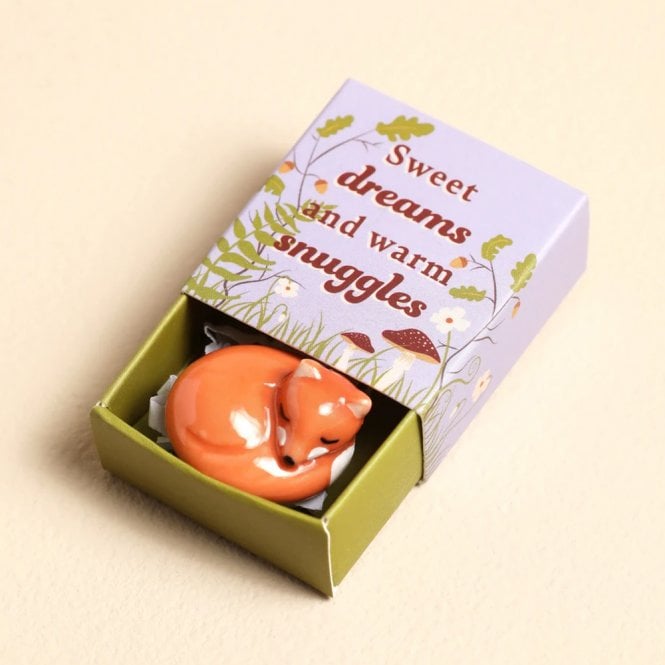 Lisa Angel Tiny Matchbox Ceramic Fox Token