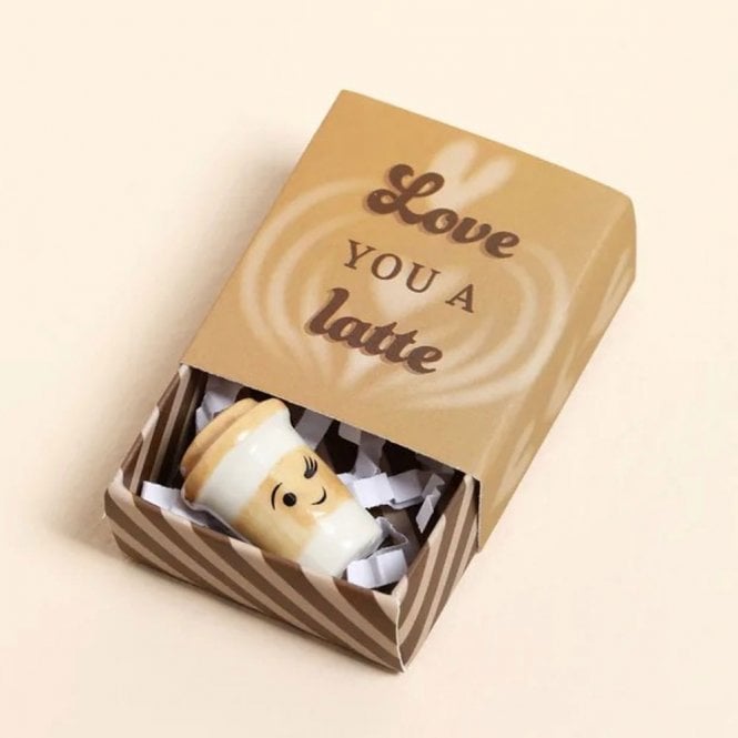 Lisa Angel Tiny Matchbox Ceramic Latte Token