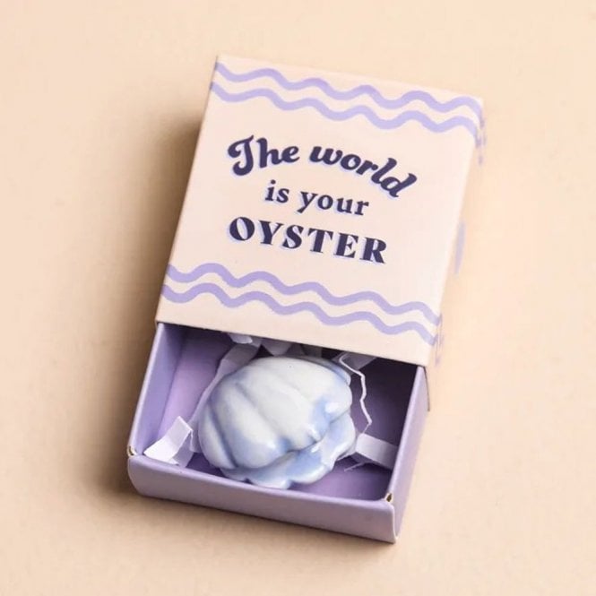 Lisa Angel Tiny Matchbox Ceramic Pearl Oyster Token