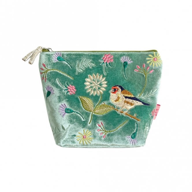 Lua Goldfinch Aqua Velvet Cosmetic Purse