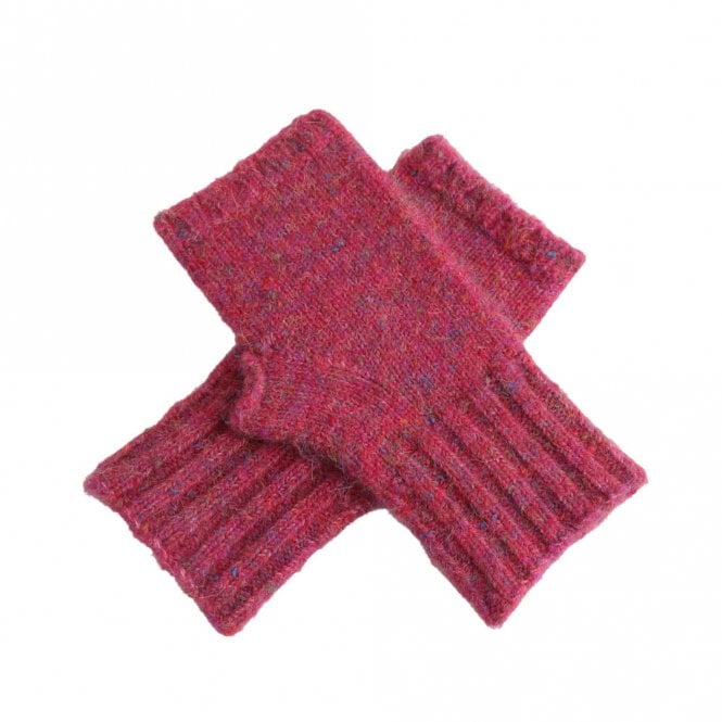 Lua Fuchsia Speckled Fingerless Gloves