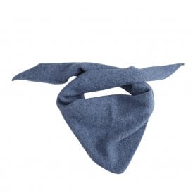 Medium Triangle Plain Scarf - Blue