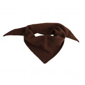 Medium Triangle Plain Scarf - Brown
