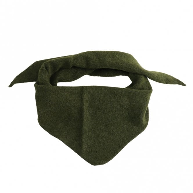 Lua Medium Triangle Plain Scarf - Olive