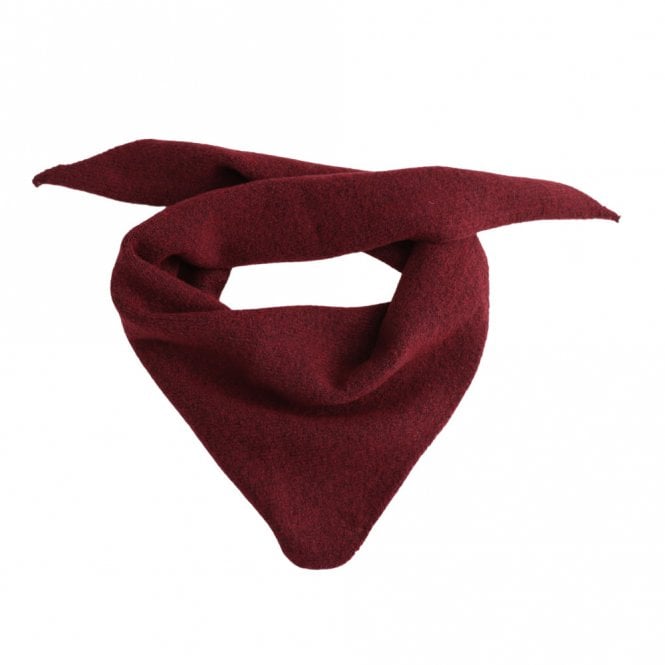 Lua Medium Triangle Plain Scarf - Red