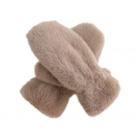 Mushroom Faux Fur Mittens
