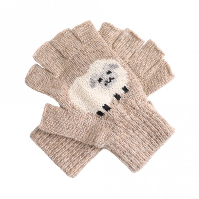 Lua Mushroom Sheep Fingerless Gloves